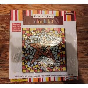 Milestones Mosaics Clock Kit Design Your Own Clock Makes a 8” X 8" NEW